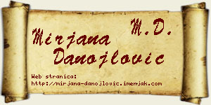 Mirjana Danojlović vizit kartica